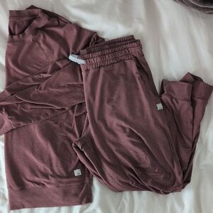 Kids Cozy Jogger Bottoms in Mauve